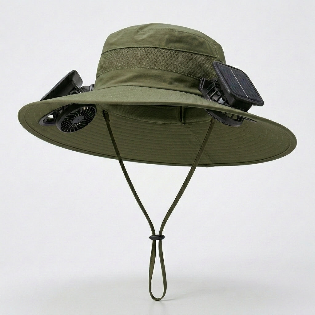 Solar-Powered Cooling Fan Hat