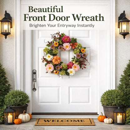 🌸 Mixed Peony Floral Wreath 🔥