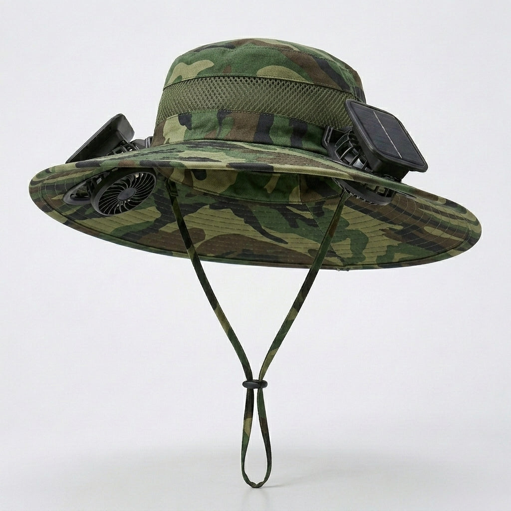 Solar-Powered Cooling Fan Hat