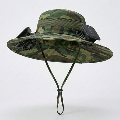 Solar-Powered Cooling Fan Hat
