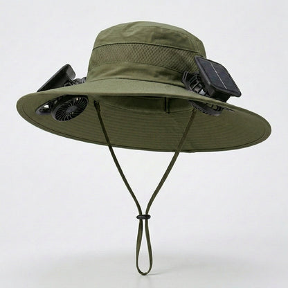 Solar-Powered Cooling Fan Hat