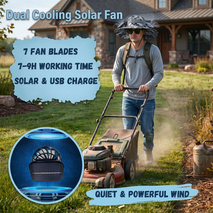 Solar-Powered Cooling Fan Hat