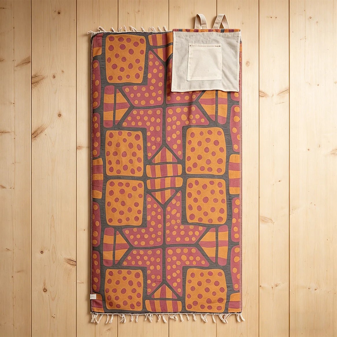 ⏰LAST DAY $20 OFF - 🏖️Sand Cloud 2-in-1 Turkish Cotton Towel Bag with Inner Zip Pocket & Sand-Repelling Fabric