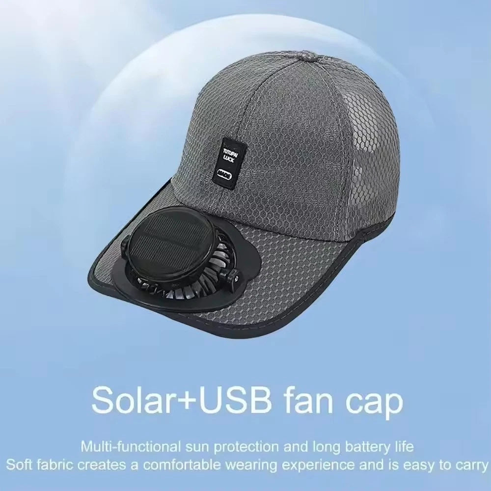 🏆 50K+ SOLD! 49% OFF – Almost Gone-⚡2026 New Fan Cooling Baseball Hat Solar Sport Caps