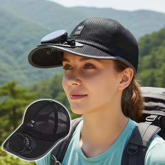 🏆 50K+ SOLD! 49% OFF – Almost Gone-⚡2026 New Fan Cooling Baseball Hat Solar Sport Caps