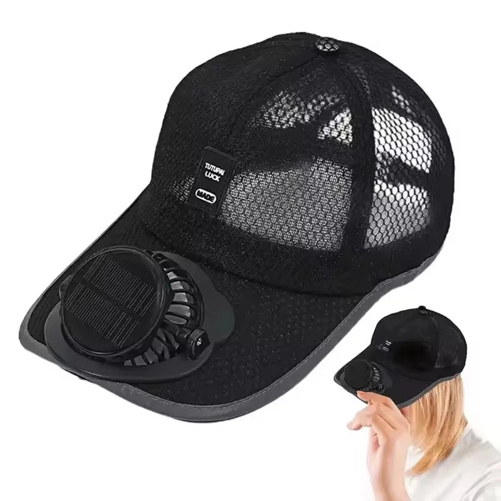 🏆 50K+ SOLD! 49% OFF – Almost Gone-⚡2026 New Fan Cooling Baseball Hat Solar Sport Caps